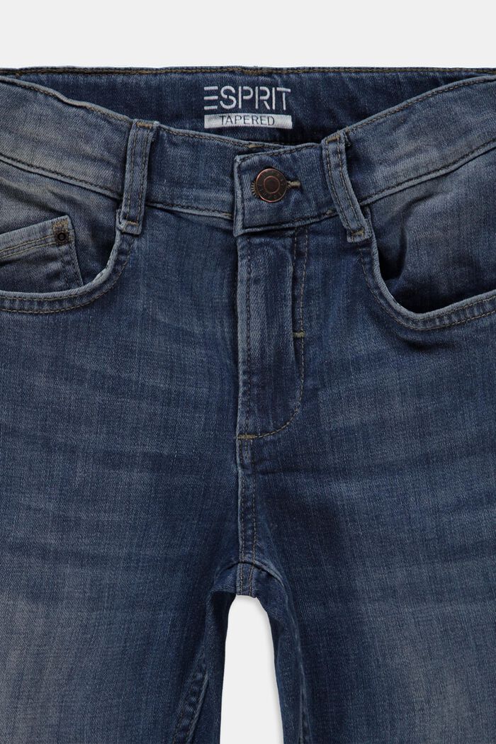 seprané strečové džíny s nastavitelným pasem, BLUE MEDIUM WASHED, detail image number 2