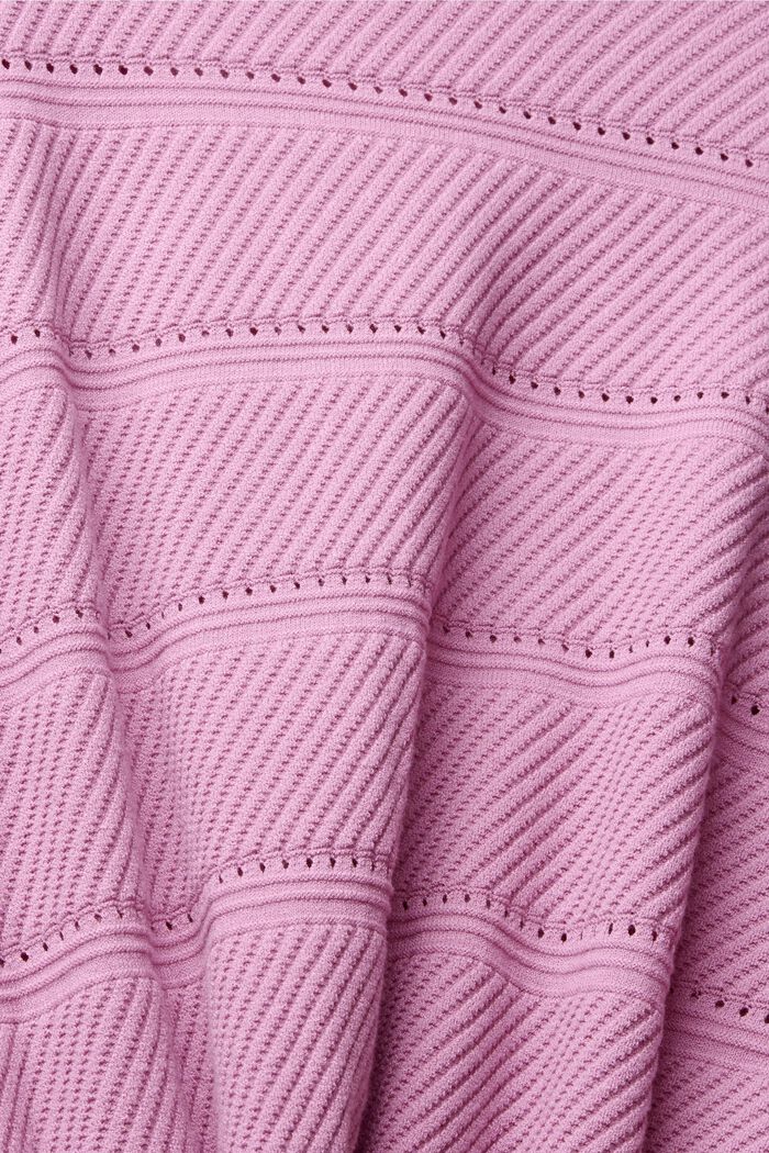 Krátký kardigan ze vzorované pleteniny, LILAC, detail image number 4