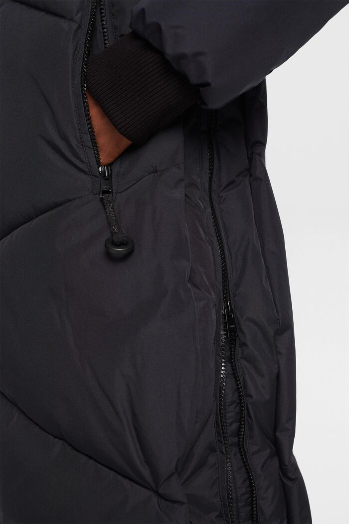 Prošívaný kabát s kapucí, BLACK, detail image number 2