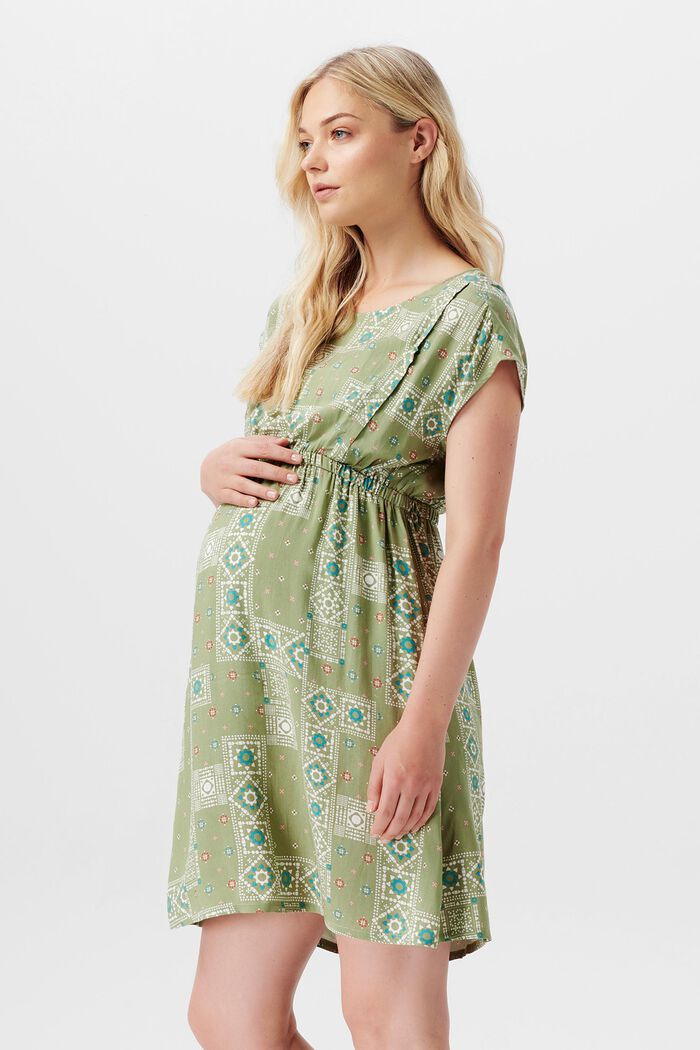 Šaty s potiskem a úpravou pro kojení, REAL OLIVE, detail image number 4