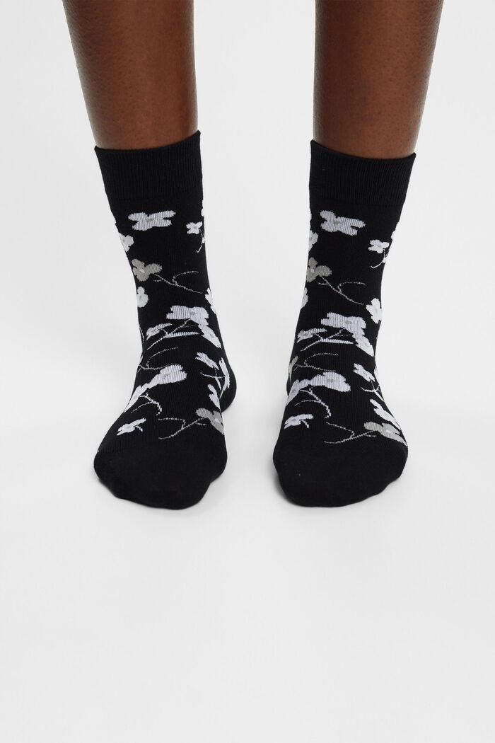 Ponožky s potiskem, z hrubé pleteniny, 2 páry, GREY / BLACK, detail image number 2