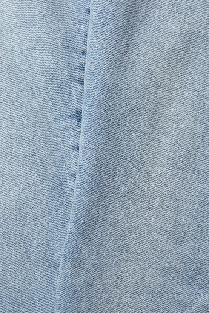 Strečové džíny s nezačištěnými okraji, BLUE LIGHT WASHED, detail image number 4