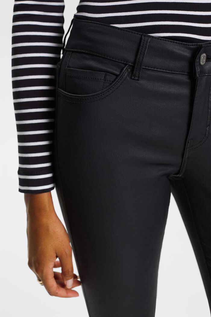 Povrstvené kalhoty se skinny střihem a středně vysokým pasem, BLACK, detail image number 3