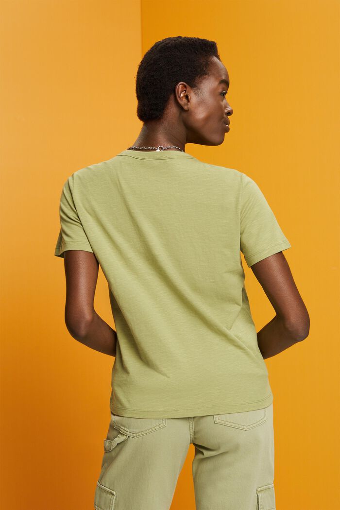 Žerzejové triko, 100% bavlna, PISTACHIO GREEN, detail image number 3