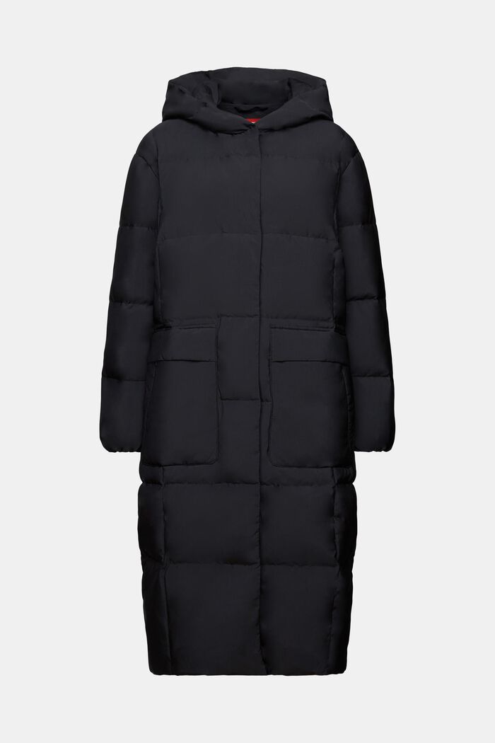 Péřový kabát s kapucí, BLACK, detail image number 7