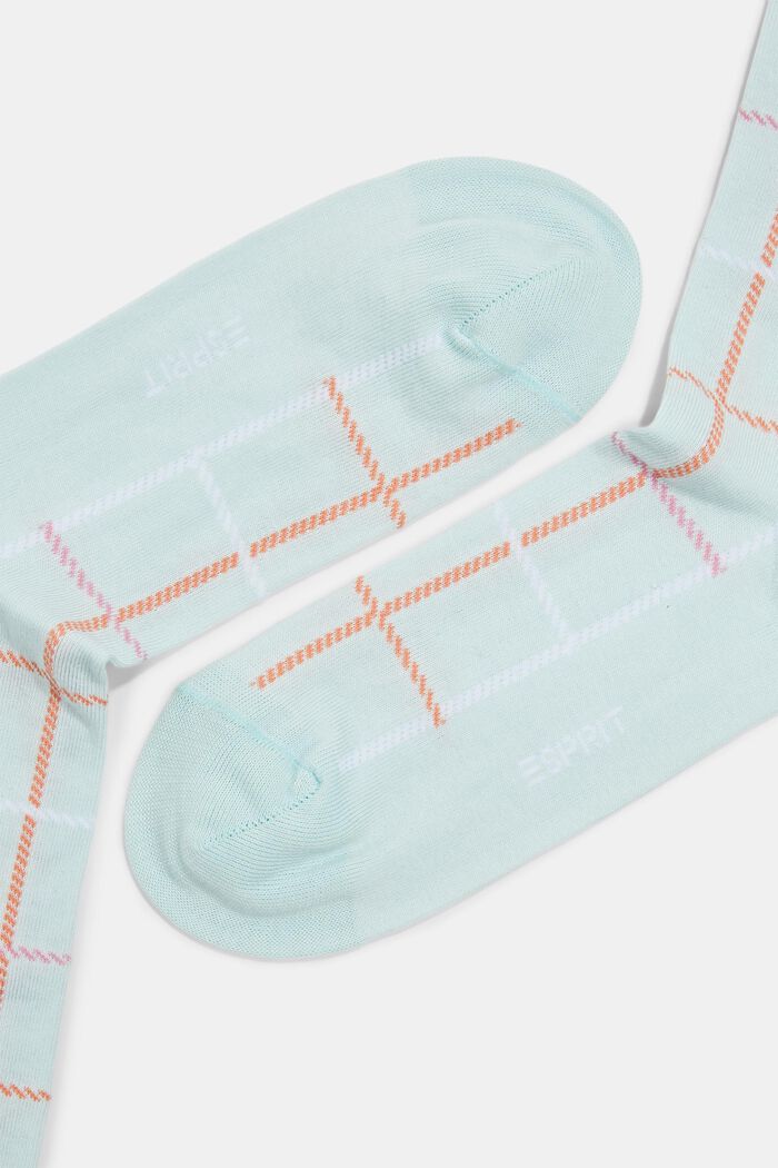 Kárované ponožky ze směsi s bio bavlnou, PEPPERMINT, detail image number 1