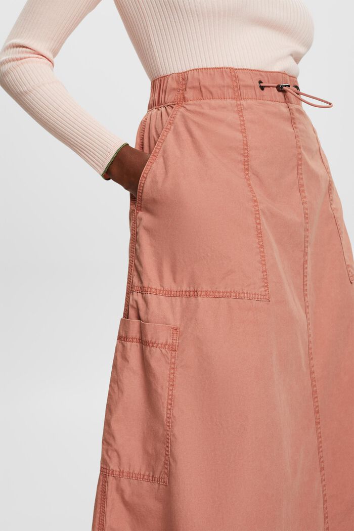 Natahovací cargo sukně, 100% bavlna, TERRACOTTA, detail image number 2