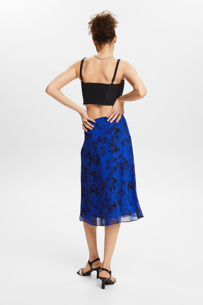 Nařasená šifonová sukně s potiskem, BRIGHT BLUE, detail image number 2