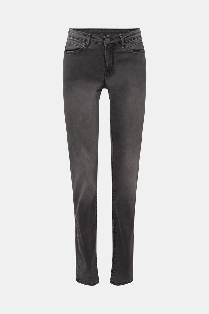 Slim džíny se střední výškou pasu, GREY DARK WASHED, detail image number 6
