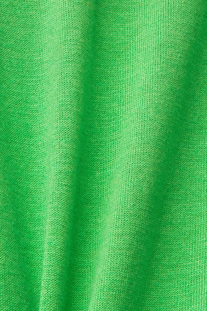 Pulovr se zkrácenými rukávy, se lnem, GREEN, detail image number 5