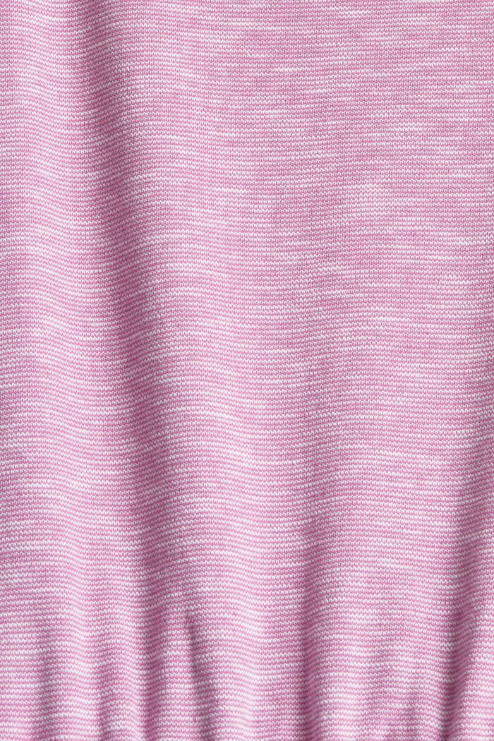Melírované žerzejové šaty se šňůrkou na stažení, PINK FUCHSIA, detail image number 4