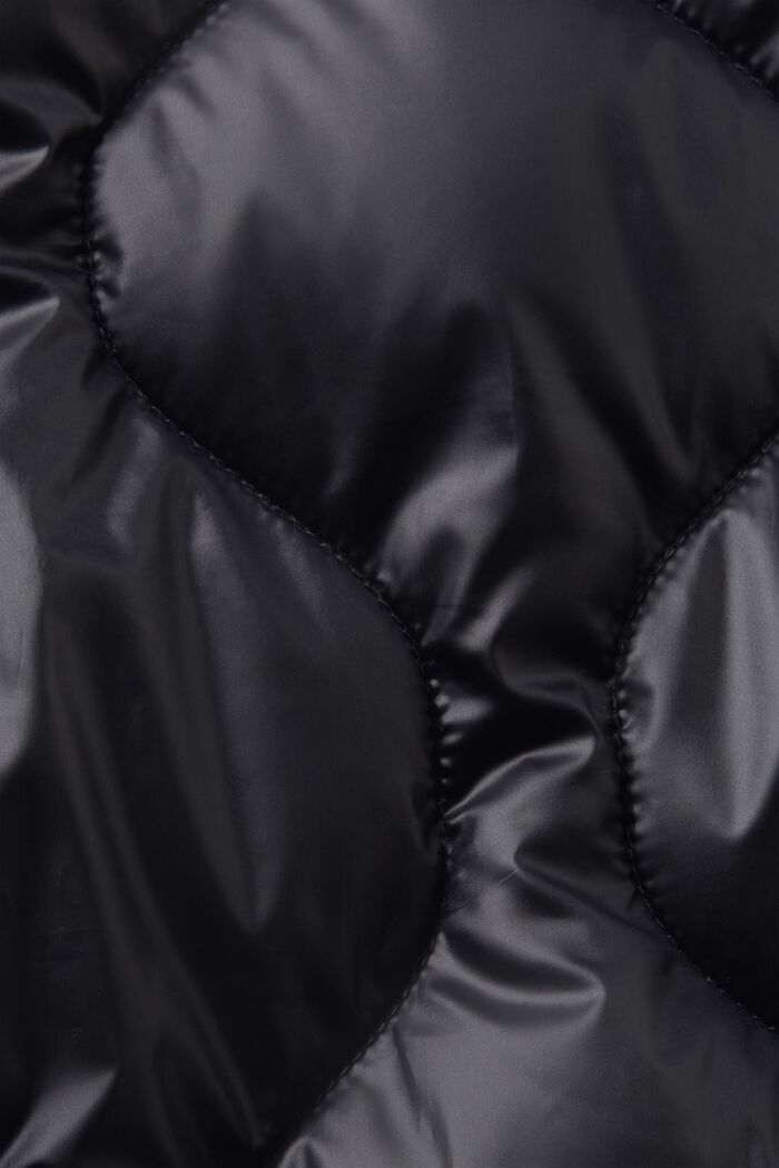 Prošívaná péřová bunda s kapucí, BLACK, detail image number 5