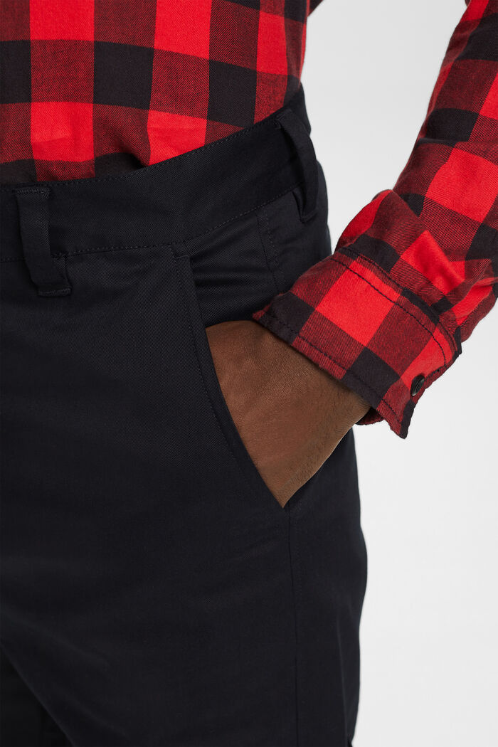 Cargo kalhoty s ohrnutým lemem, BLACK, detail image number 2