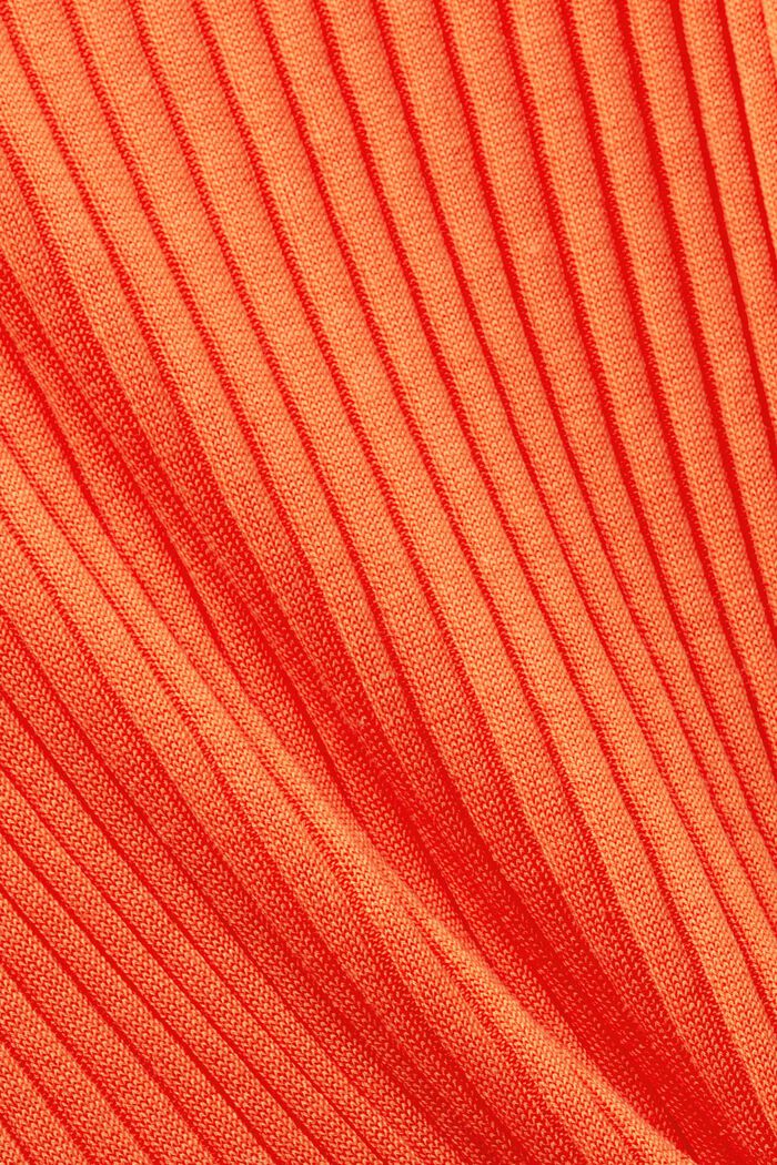 Pulovr z žebrované pleteniny, BRIGHT ORANGE, detail image number 5
