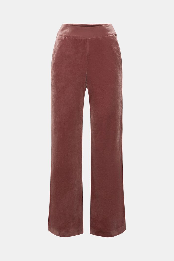 Sametové kalhoty s širokými nohavicemi, BORDEAUX RED, detail image number 6