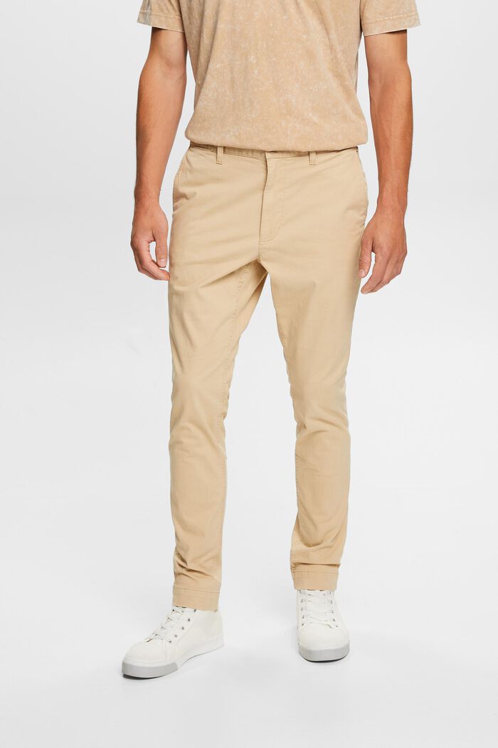 Kalhoty chino s úzkými nohavicemi, SAND, detail image number 0