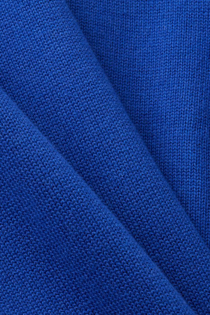 Bavlněný pulovr s kulatým výstřihem, BRIGHT BLUE, detail image number 5