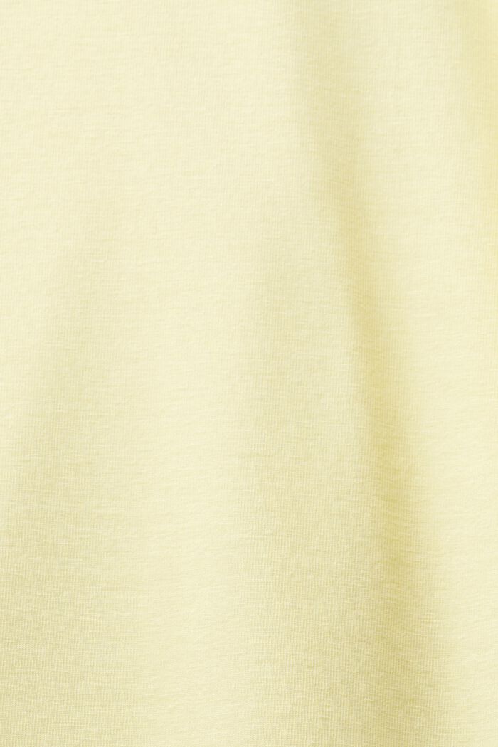 Žerzejové tričko s krátkým rolákovým límcem, LIME YELLOW, detail image number 5
