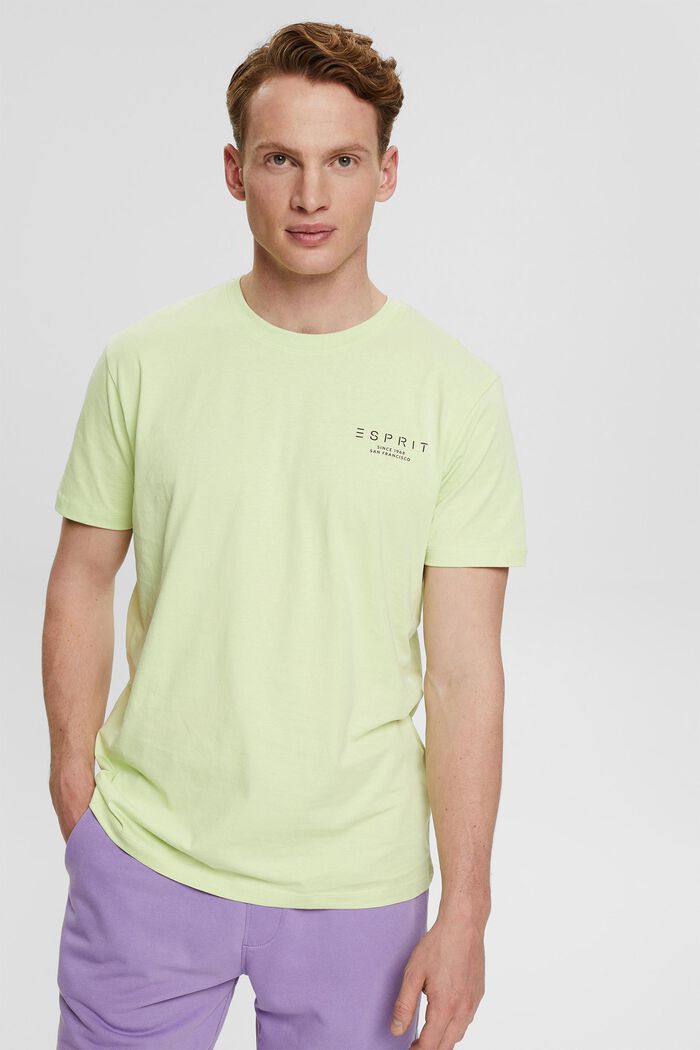Žerzejové tričko s potiskem logem, LIGHT GREEN, detail image number 0