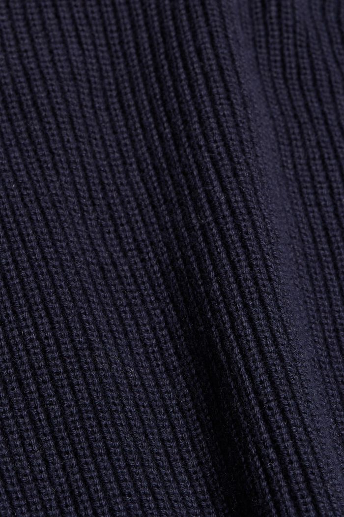 S vlnou/kašmírem: pulovr s bio bavlnou, NAVY, detail image number 4