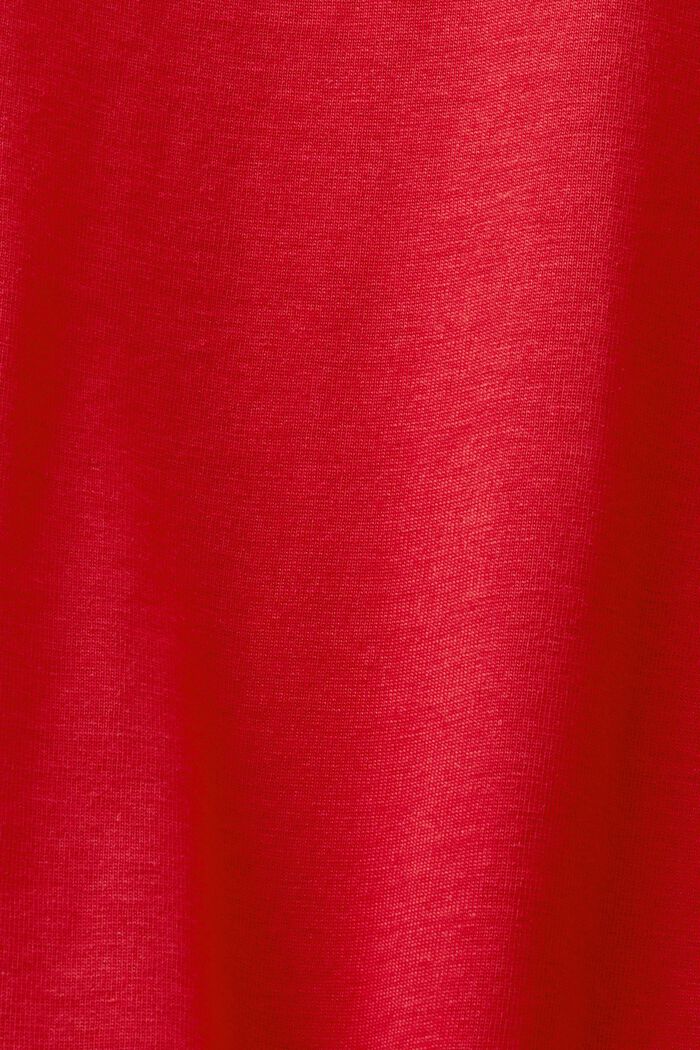 Top s kulatým výstřihem u krku, DARK RED, detail image number 6