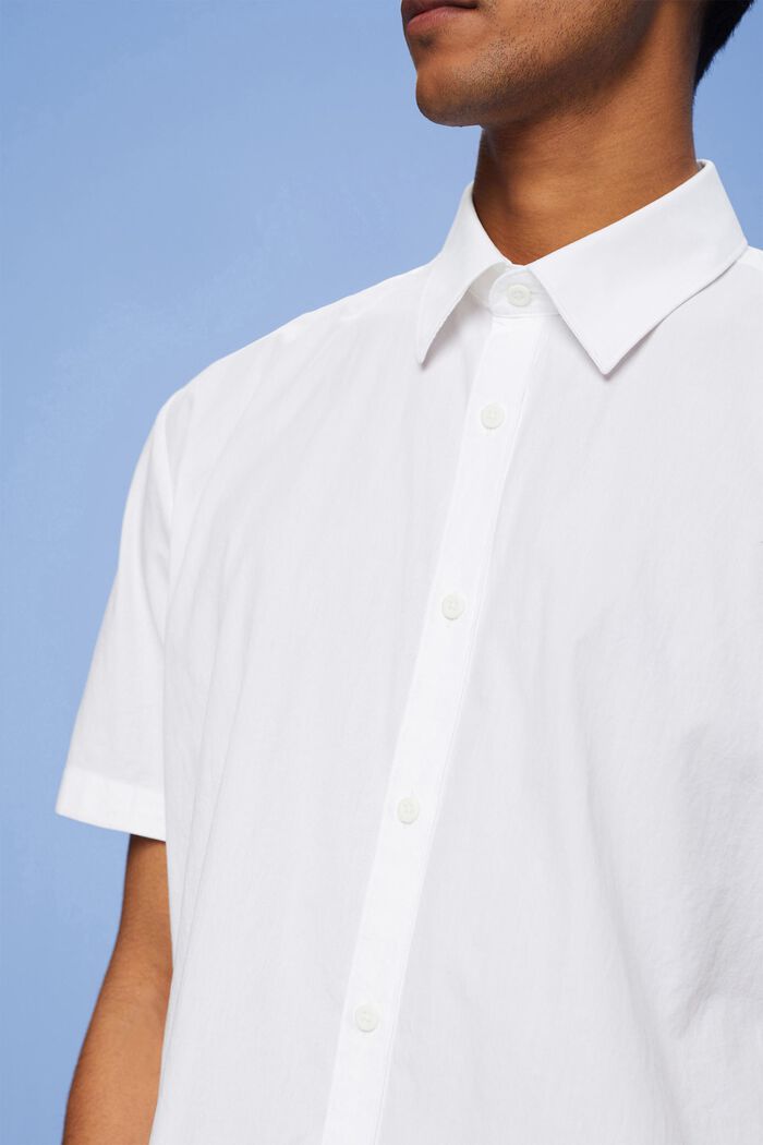 Košile s propínacím límcem a krátkým rukávem, WHITE, detail image number 2