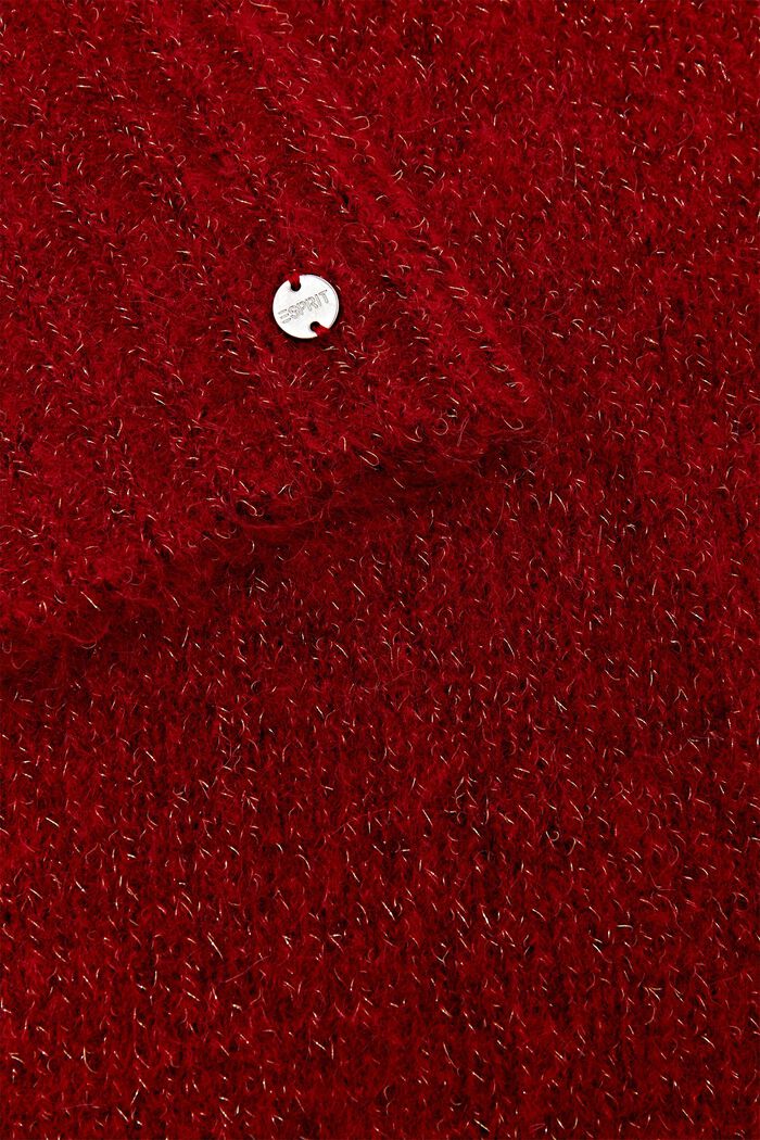 Šála ze směsi mohéru s vlnou, DARK RED, detail image number 1