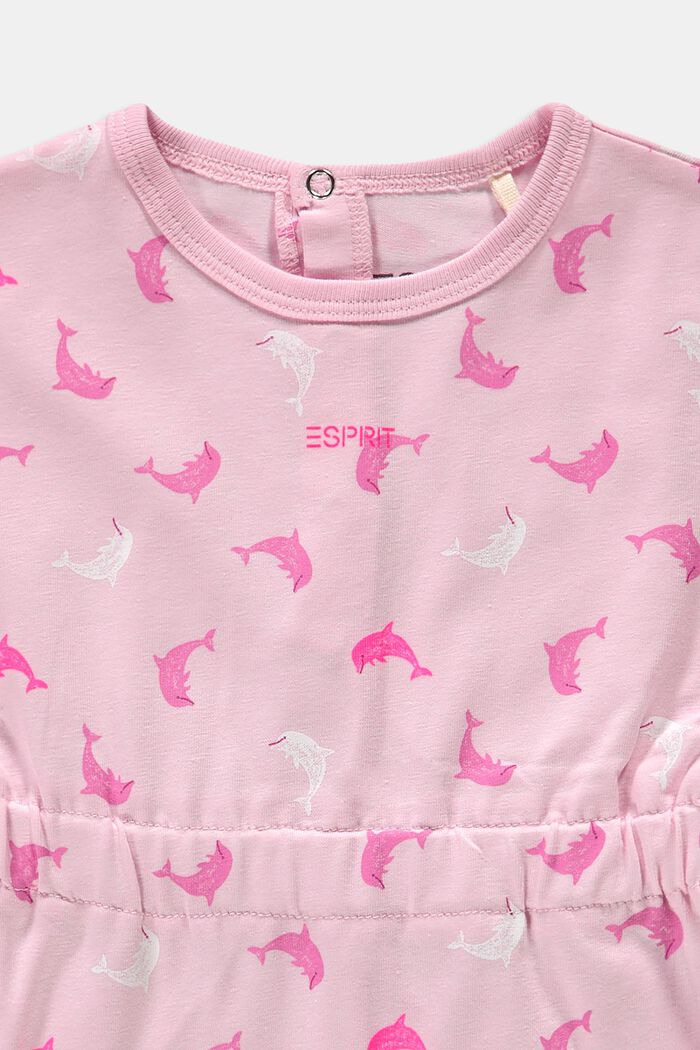 Šaty s natištěným delfínem, bio bavlna, LIGHT PINK, detail image number 2