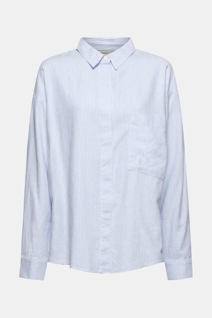 Košilová halenka ze 100% bio bavlny, PASTEL BLUE, overview