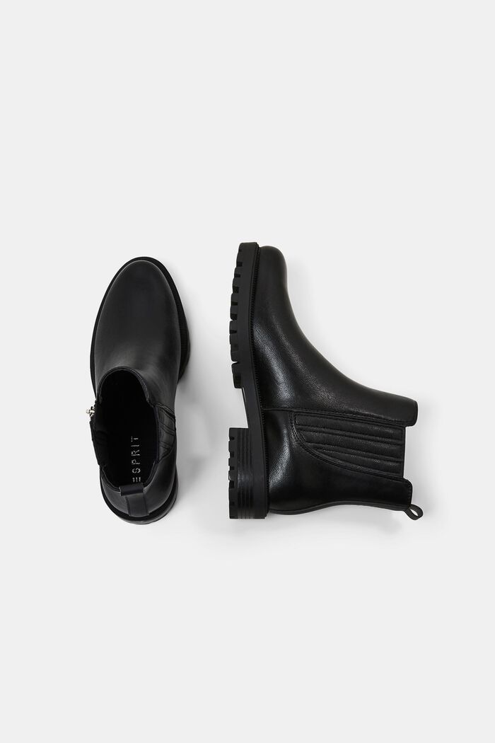 Veganský produkt: kotníčkové boty z imitace usně, BLACK, detail image number 4