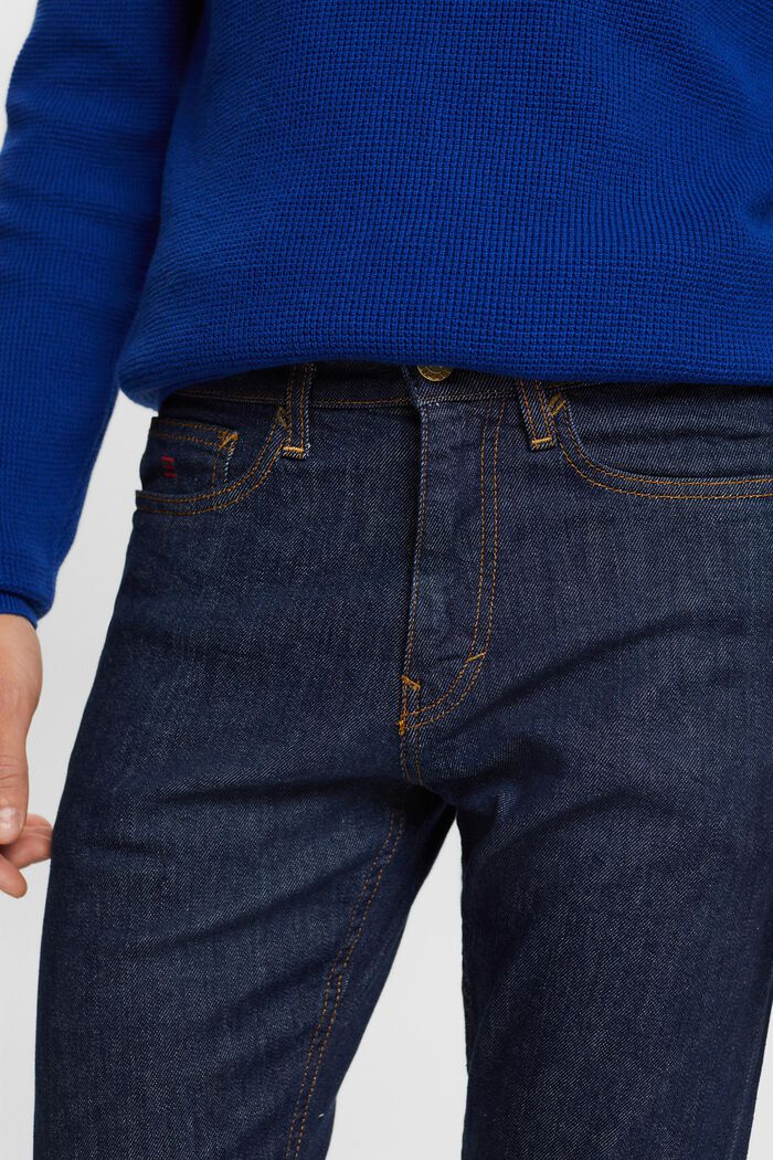 Prémiové Selvedge Slim džíny, střední výška pasu, BLUE RINSE, detail image number 4