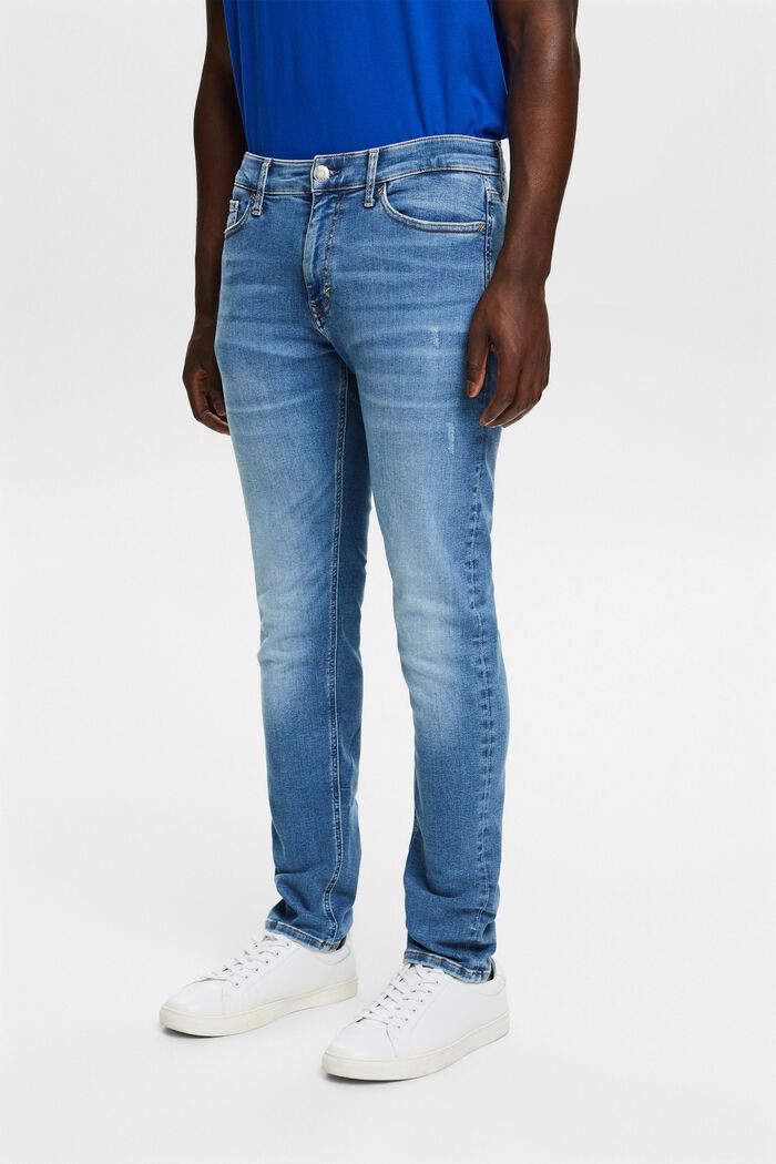 Slim džíny se střední výškou pasu, BLUE LIGHT WASHED, detail image number 0