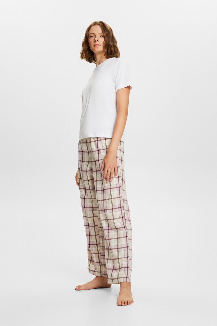 Flanelové pyžamové kalhoty, SAND, detail image number 1