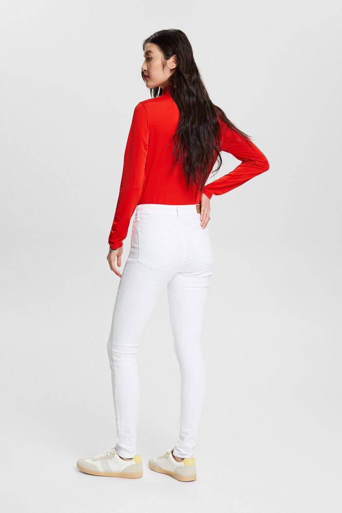 Skinny džíny s vysokým pasem, WHITE, detail image number 2