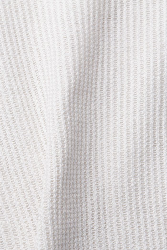 Pulovr z hrubé pleteniny ze směsi se lnem, WHITE, detail image number 4