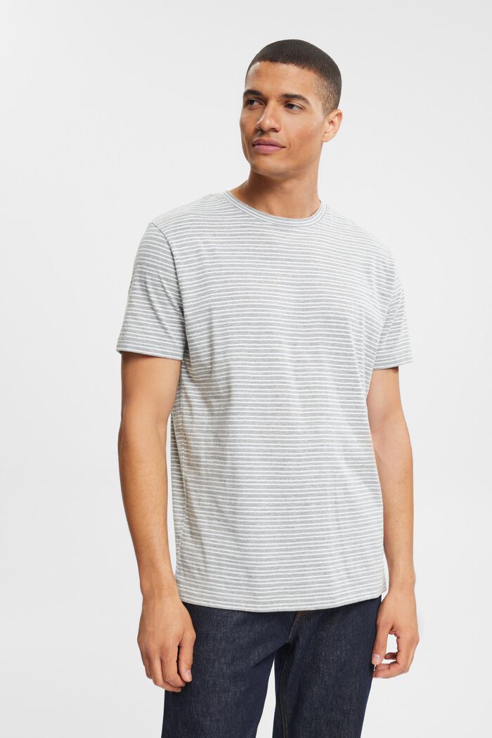 Žerzejové tričko, 100 % bavlna, MEDIUM GREY, overview