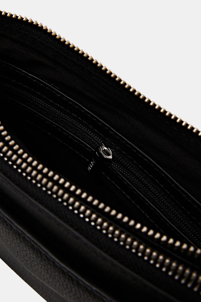 Kožená taška se splétanou rukojetí, BLACK, detail image number 3
