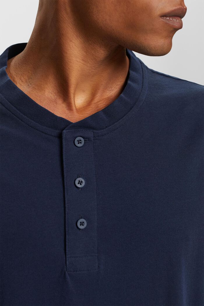 Henley tričko, 100% bavlna, NAVY, detail image number 2