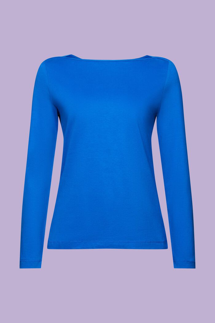 Tričko s dlouhými rukávy, bio bavlna, BRIGHT BLUE, detail image number 6