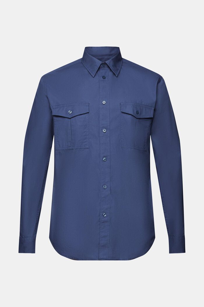 Utility košile z bavlny, GREY BLUE, detail image number 6