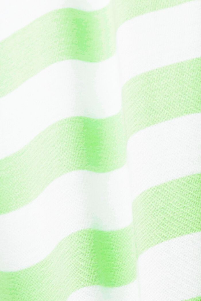Pruhované bavlněné tričko, CITRUS GREEN, detail image number 5