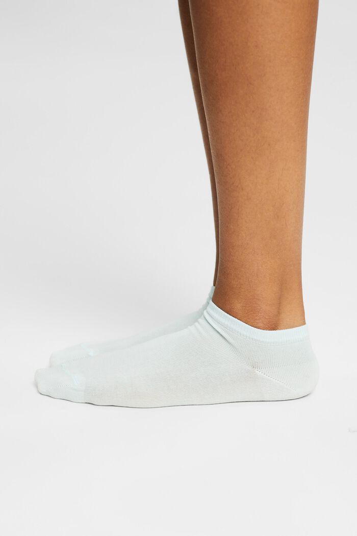 Nízké ponožky, 2 páry, směs s bio bavlnou, MINT/WHITE, detail image number 2