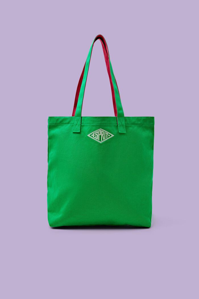 Bavlněná kabelka tote bag s logem, GREEN, detail image number 0