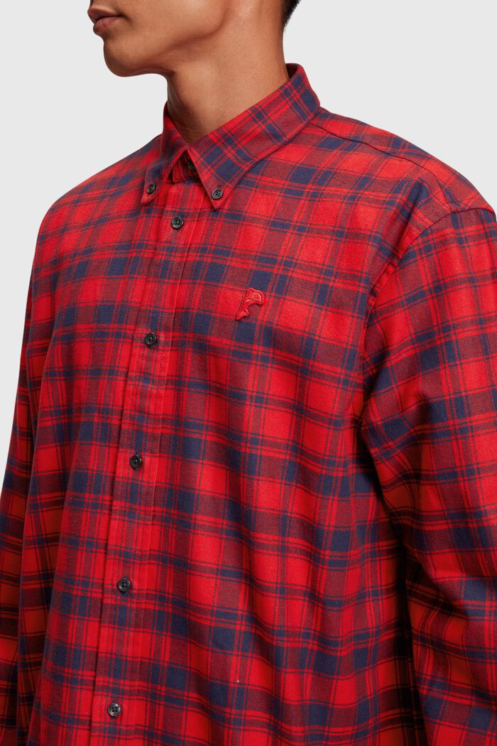 Kostkovaná flanelová košile, RED, detail image number 2