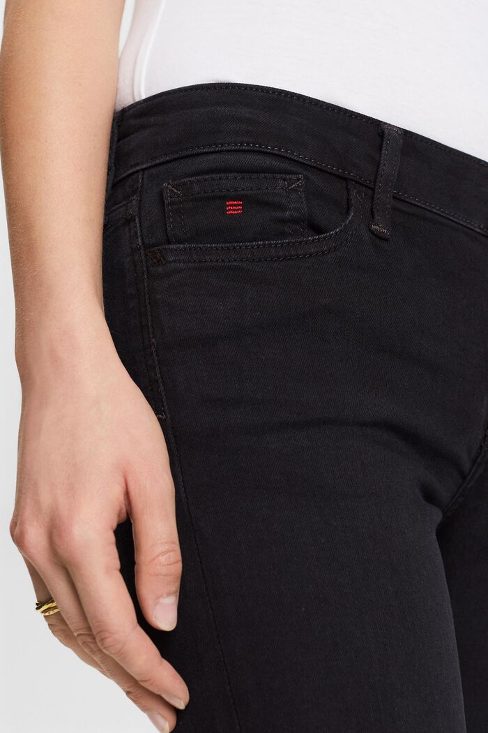 Skinny džíny se střední výškou pasu, BLACK DARK WASHED, detail image number 1