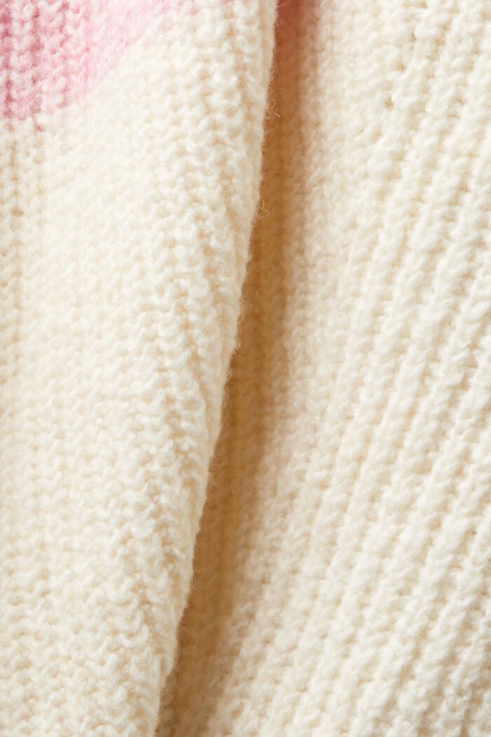 Pruhovaný pulovr z žebrové pleteniny, s nízkým rolákem, ICE, detail image number 5