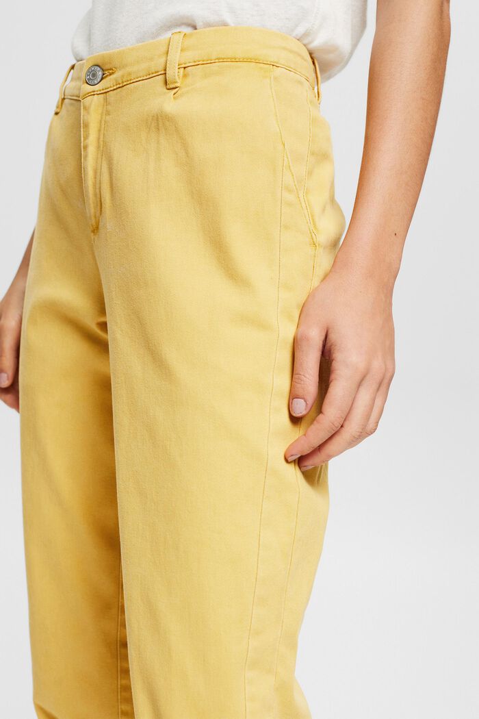 Kalhoty chino z bavlny, YELLOW, detail image number 2