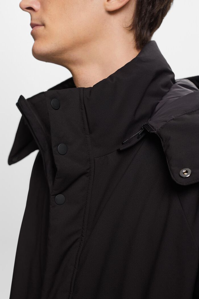 Péřový kabát s kapucí, BLACK, detail image number 1
