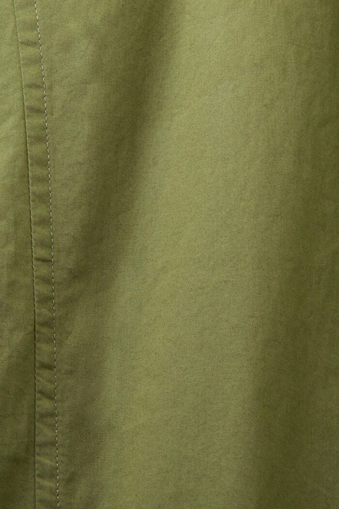 Košilové šaty z bavlněného popelínu, s vázačkou v pase, LIGHT KHAKI, detail image number 5