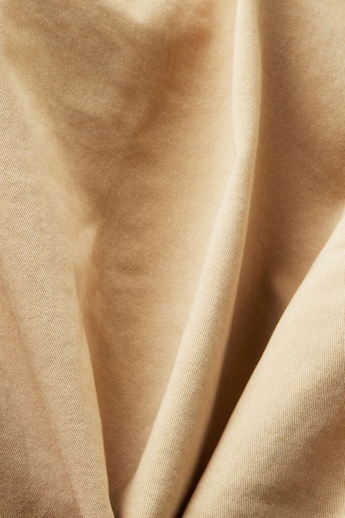 Zkrácená bunda z bavlněného kepru, BEIGE, detail image number 4